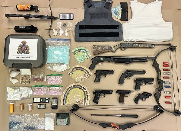 Items seized by police. (Photo: Surrey RCMP)