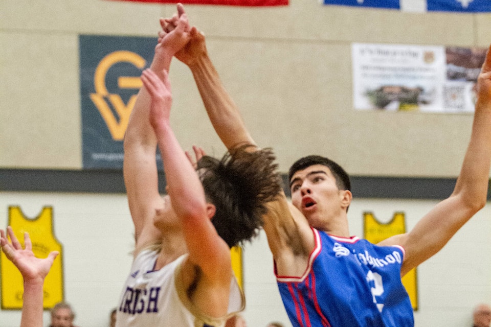 Semiahmoo Thunderbird Marcus Flores in action on Saturday. (April Anderson/A-Game Photography)
