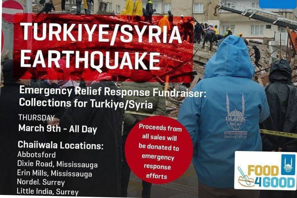 Fundraiser for Syria and Turkey