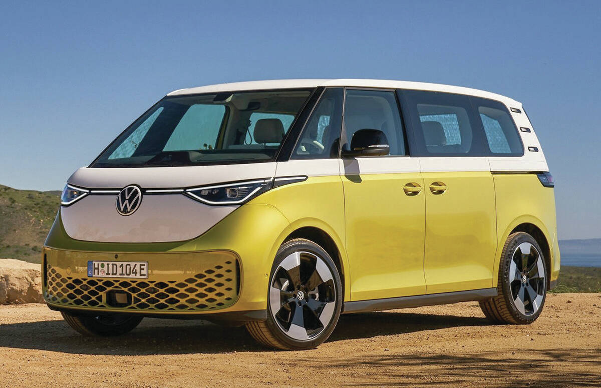 The short-wheelbase Volkswagen ID.Buzz, pictured, will not be coming to North America. Well get a version thats 25 centimetres longer with three rows of seats. PHOTO: VOLKSWAGEN