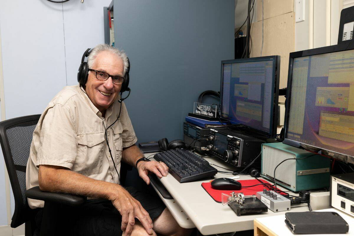 Larry Bloom at the operations training centre in Surrey on Saturday, May 27, 2023. (Photo: Anna Burns)