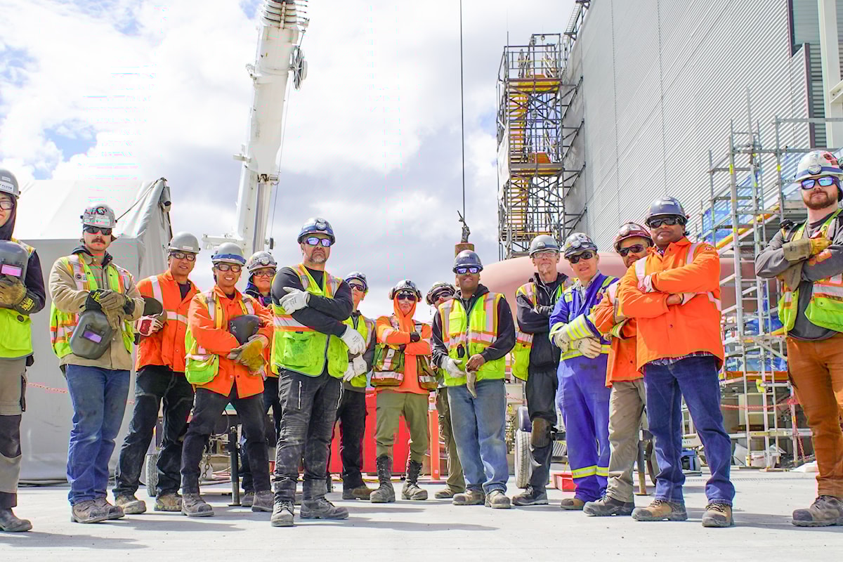 Fluor completes final weld on first LNG Canada production train