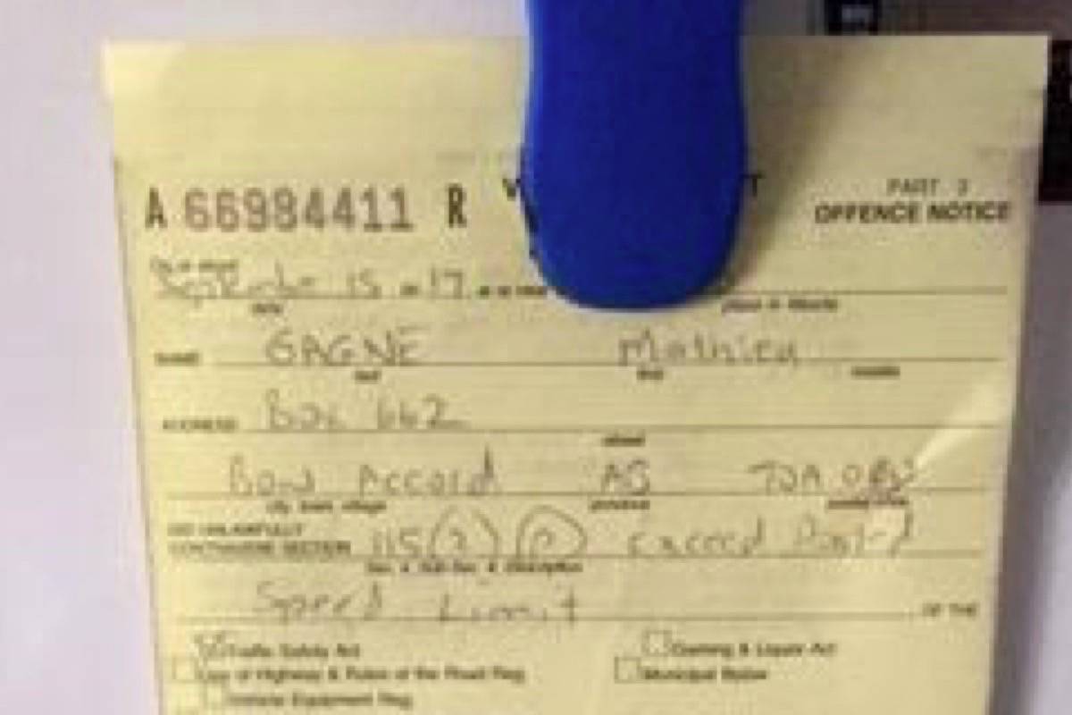 Driver gets ticket for going one kilometre over speed limit