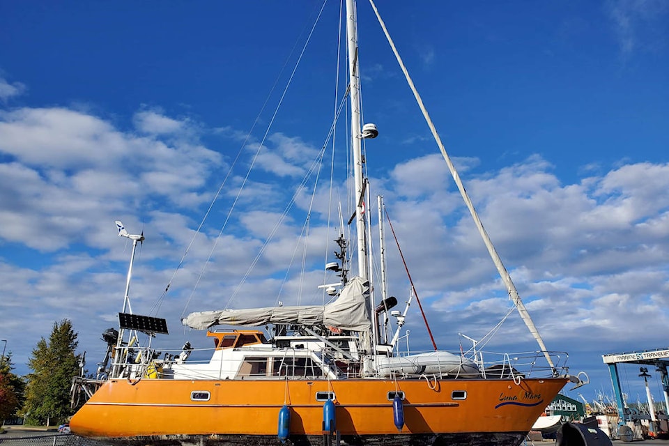Paul and Marion Bauer’s boat, Luna Mare, had to be repaired after the hull endured damage after colliding into a rock in the Strait of Georgia. Since November, the couple have been living on their boat anchored at Discovery Harbour in Campbell River.