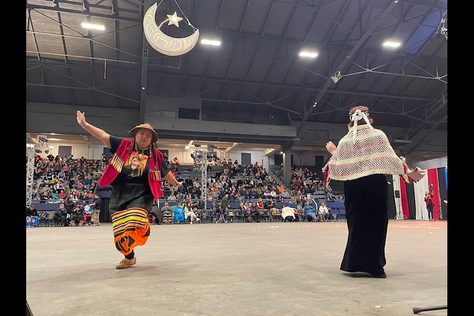 Ceremonies that included songs, dances, and traditional regalia were performed by Nisga’a and other First Nations from across B.C. March 3 2023. (Photo Alex Antrobus)