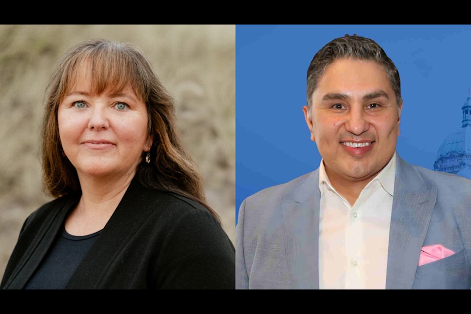 Tamara Davidson from the BC NDP and Chris Sankey from the Conservative Party of BC are running for the MLA role for the North-Coast Haida Gwaii district in the Oct. 19 B.C. provincial elections. Photo: Candidates' online wesbites