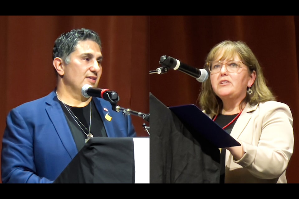 BC NDP's Tamara Davidson and the Conservative Party's Chris Sankey are running for the MLA elections for the North Coast-Haida Gwaii electoral district. Photo: Radha Agarwal