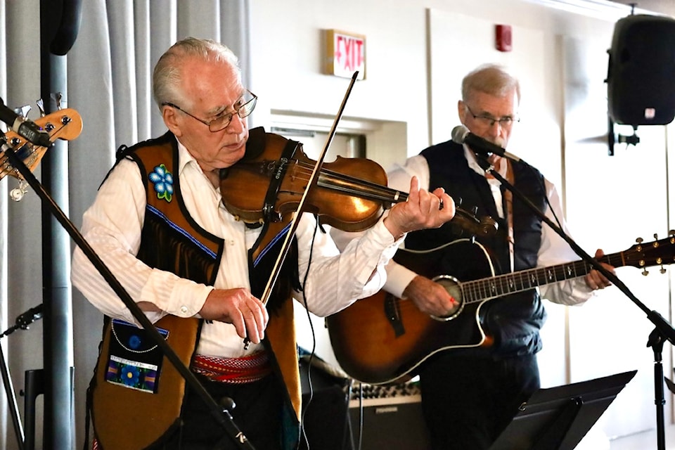 The band "Spring Fever" performed traditional French music at the 15th Annual Sugar Shack in Prince Rupert.