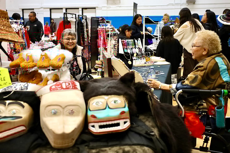 Marlene Smith is a long-time vendor who makes native arts and crafts creations in Gitsegukla, B.C.