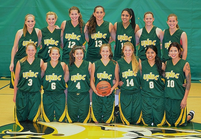 Sarah Robin (top right) is named captain of the 2014-15 UNBC Timberwolves.