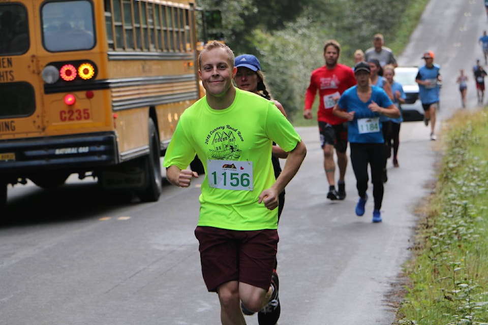 Spencer Hodam ran the 10k with a time of 48:13 in The Northern View Cannery Road Race 2019. (Jenna Cocullo / The Northern View)