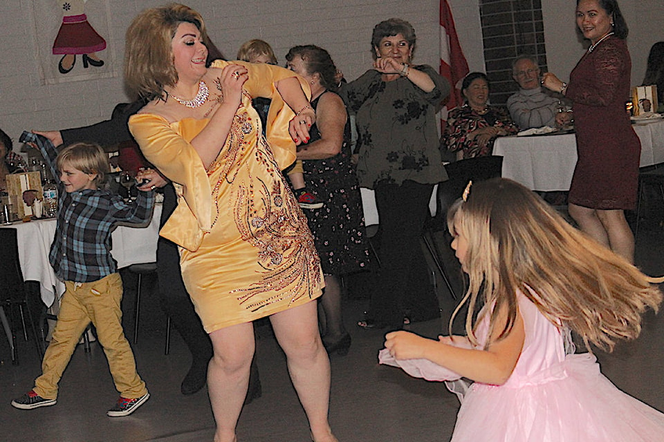 The Nisga’a Hall was filled to capacity on Saturday night as the Luso Portuguese Club of Prince Rupert held Vindimas (harvest) 2019. More than 150 people — both Portuguese and non-Portuguese — danced the night away and ate traditional dishes from the European country, including their famous octopus salad. (Jenna Cocullo / The Northern View)