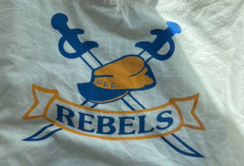 While civil war imagery has not recently been used by the school, the district says its past use links the name ‘Rebels’ to the Confederacy. Photo SD58