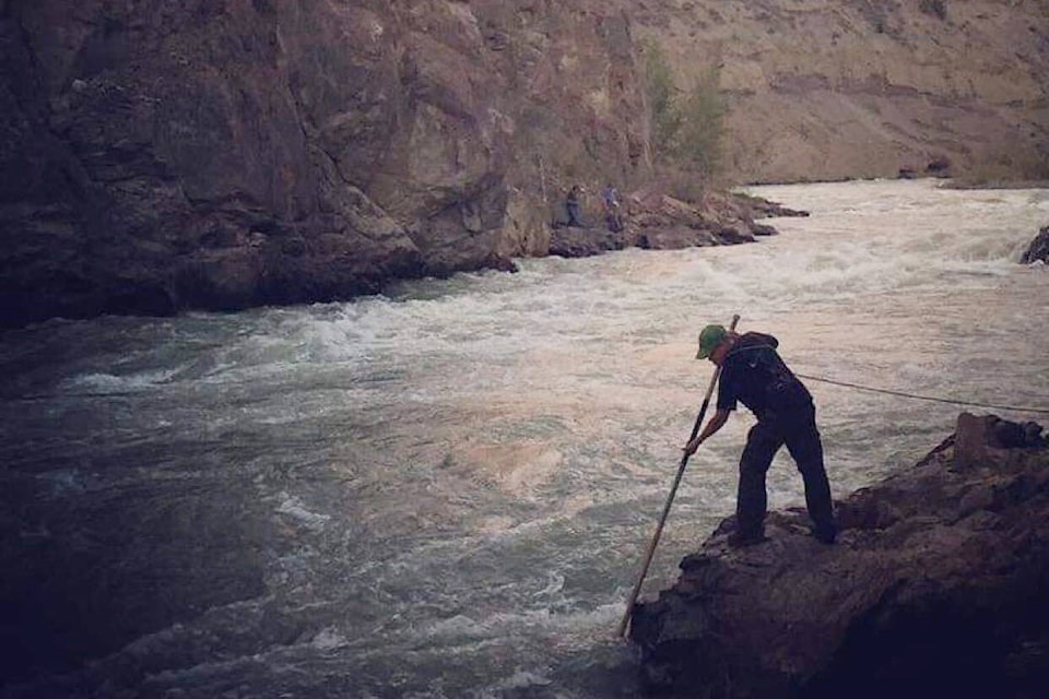 Tsilhqot’in First Nations have closed salmon fishing in their traditional territory due to conservation concerns. Tsilhqot’in First Nations, known as the River People, dipnet for salmon one at a time for their main food source, as seen here in recent years on the Chilcotin River.	(Gailene William/Submitted)