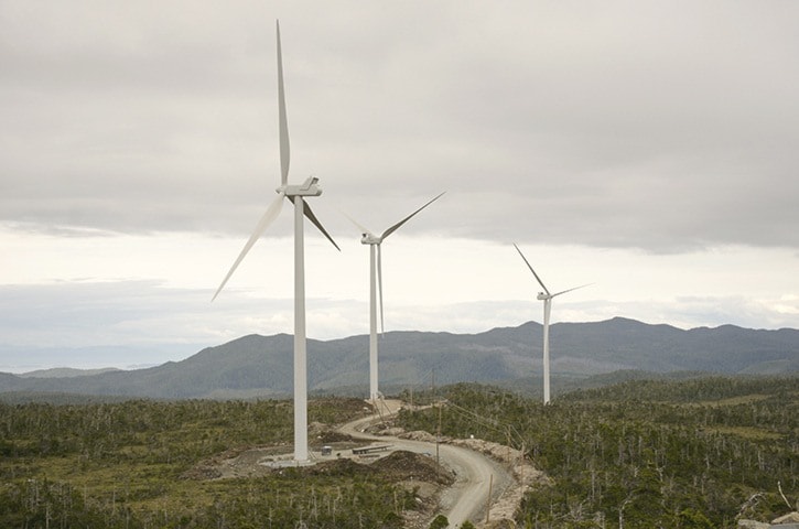 A series of completed towers dominate the skyline at the Knob Hill site.