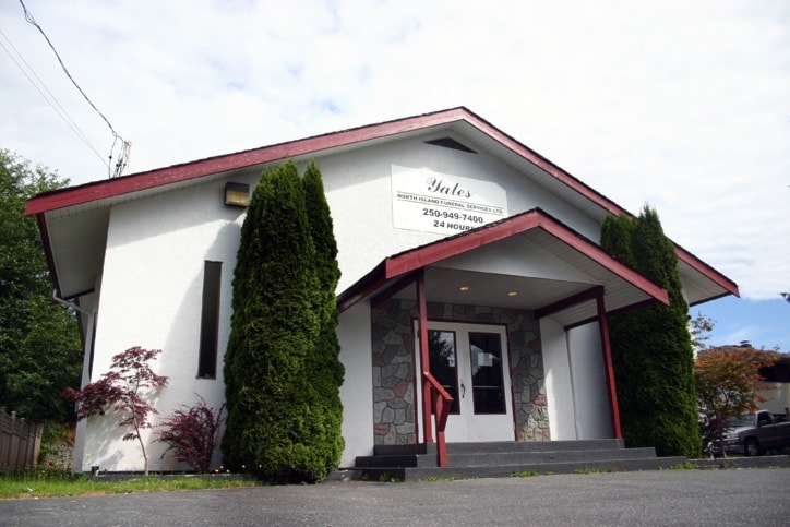Yates North Island Funeral home is no longer able to do business in Port Hardy.