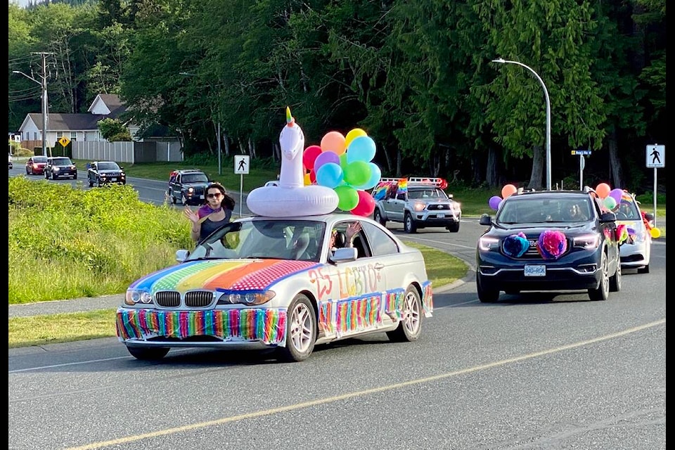 Pride parade rides through Port Hardy. (Tyson Whitney - North Island Gazette)