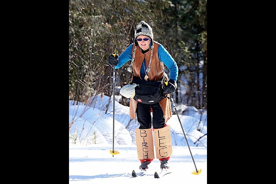 Barb Smith, a Barriere resident  and secretary of the Barriere Outdoor Club, took part in the annual Wells Gray Birchleg cross-country ski event in 2017.