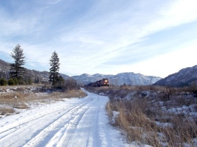 86822barriereMargaretTrainonsnowytrailGOOD