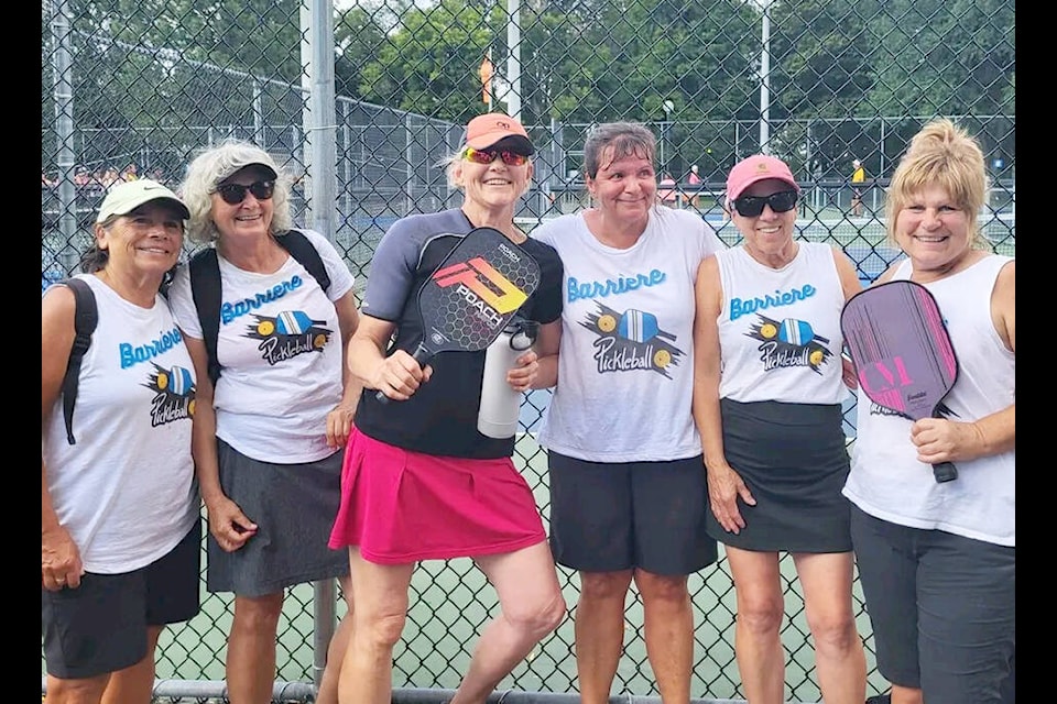 Barriere Pickleball Club players who competed at the Canada 55+ Games last week in Kamloops consisted of Babes Shanko, Judith Klontz, Mary MacLennan, Linda Ransome, Sue Syfchuck, and Tracy Sealy. (BCP photo)