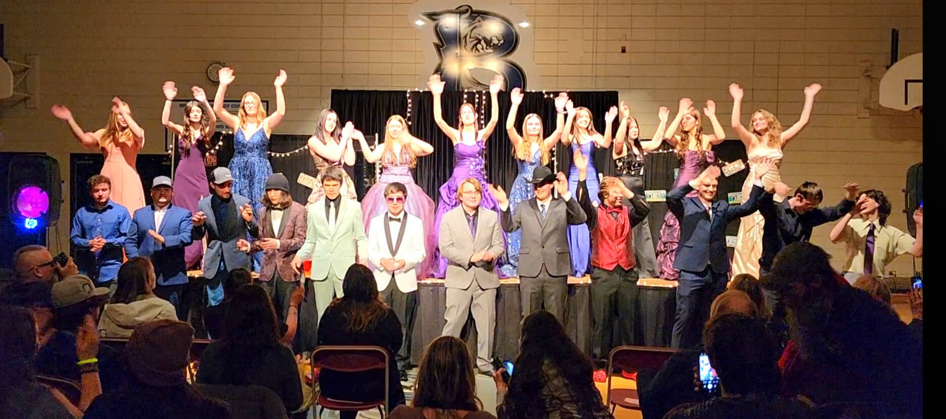 Barrieres grads perform their farewell number at the annual grad fashion show. (Hettie Buck photo)