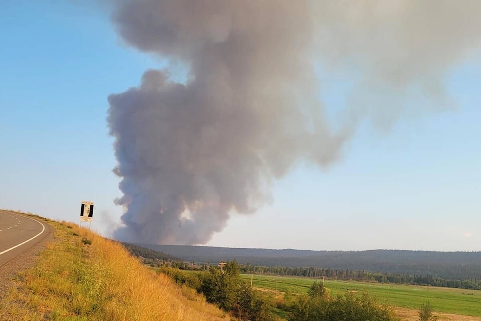 A wildfire at Siwash has grown to 50 hectares in size after starting Aug. 28. Photo taken at Million Dollar hill. (Melanie and Charles Johnny photo)