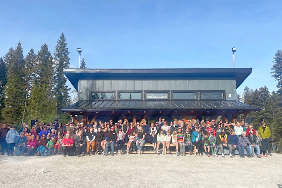A large crowd of supporters came out for the opening of the new day lodge on Oct. 15. (Ruth Lloyd photo - Williams Lake Tribune)