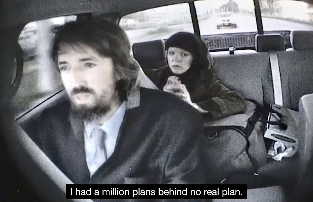 John Omar Nuttall and Amanda Ana Korody in Amy Millers 2023 documentary film Manufacturing The Threat. (Screenshot)
