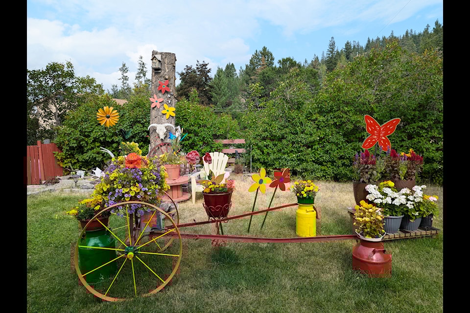 Tami Myram's 'Most Unique Container' wins in the annual Barriere Community Blooms contest on Aug. 30. 