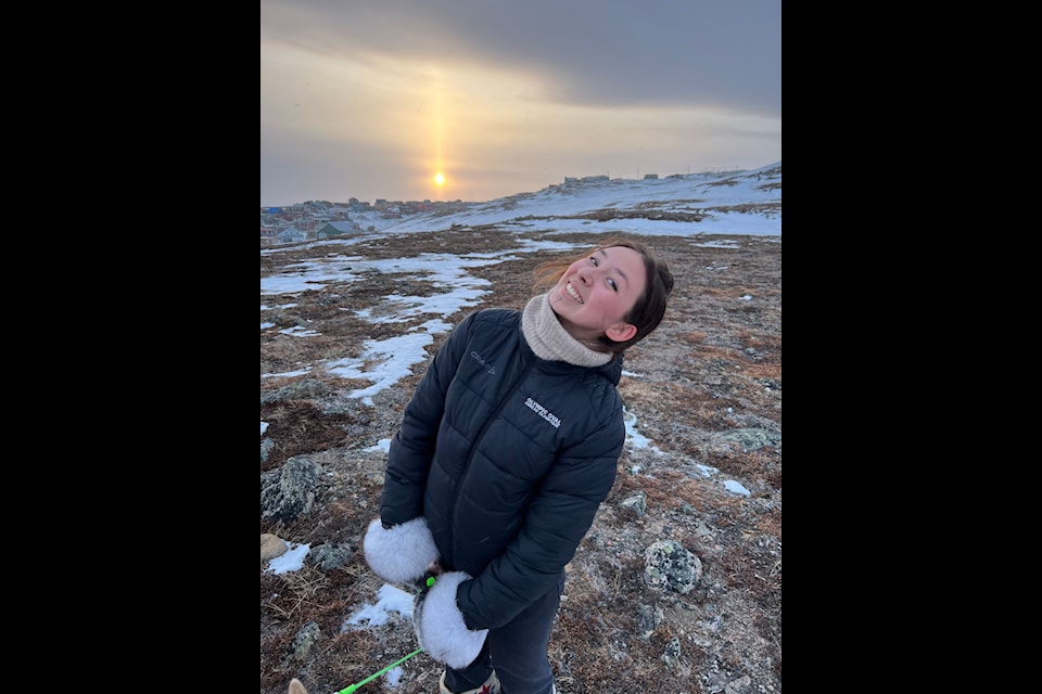 Akutaq Williamson Bathory soon after returning to Nunavut for the summer.