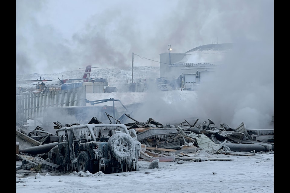 A fire completely destroyed the Noble House apartment complex at Building 1088 on Jan. 8.