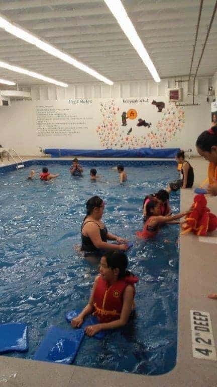 photo courtesy of Joseph Quqqiaq  The community swimming pool in Taloyoak reopened Sept. 4 for the first time in five years. 