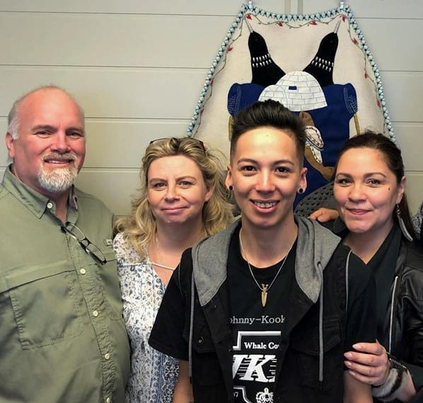The founding board members of the Tunngasugit Inuit Resource Centre are, from left, Steve Massey, Jackie Massey, Maxine Angoo and Nikki Komaksiutiksaq in Winnipeg on May 6, 2019. Missing from photo is Gail Wallace. Photo courtesy Maxine Angut