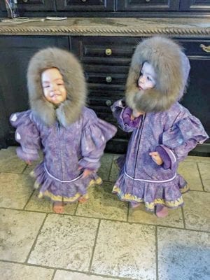 Bessie Beasely Cambridge Bay  1510Bessie Beasely_st1.jpg Two little ones in beautiful matching parkas.