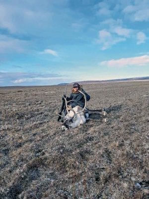1510Geraldine Bruce<br /> Geraldine Bruce<br /> Coral Harbour<br /> Louie Sammy Bruce went caribou hunting with his dad Dennis Bruce, Sept. 21, 2018, near Coral Harbour.<br /> Photo by Dennis Bruce.