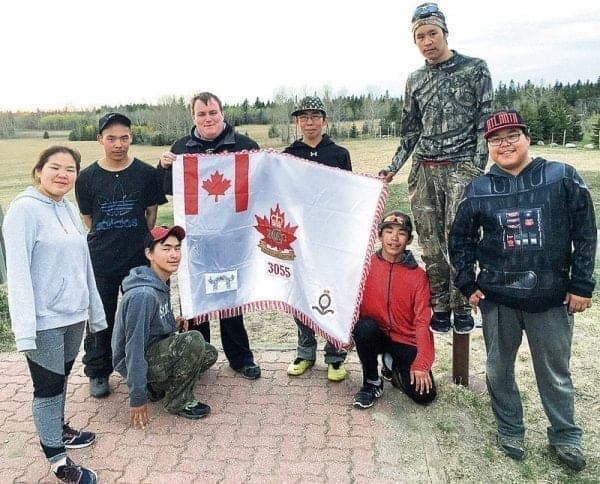 Seven Naujaat cadets attended silver star training at Birds Hill Provincial Park near Winnipeg earlier this month. Standing from left, Cpl. Beatrice Kaunak, Cpl. Kurt Ignerdjuk, Capt Lloyd Francis (commanding officer), Master Cpl. Ernie Inaksajak, Cpl. Jonah Allianaq and Master Cpl. Lou Kopak; and kneeling from left, Master Cpl. Ron Sivanertok and Master Cpl. Anderson Putulik. Photo courtesy of Lloyd Francis