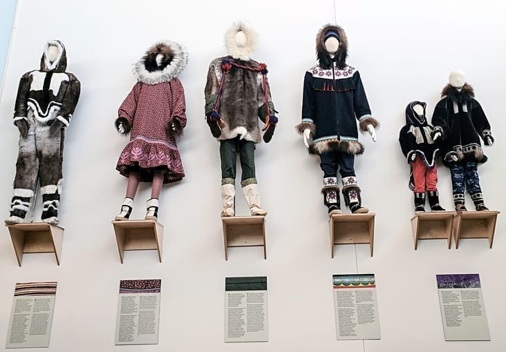 The Inuinnait stig collection on display at the Kitikmeot Heritage Museum in Cambridge Bay. Hand sewn by the late Mary Akhayok Avalak, the late Mary Nateet Kilaodluk, Annie Panak Atighioyak, and Mabel Pongok Etegik. Navalik Tologanak/NNSL photo