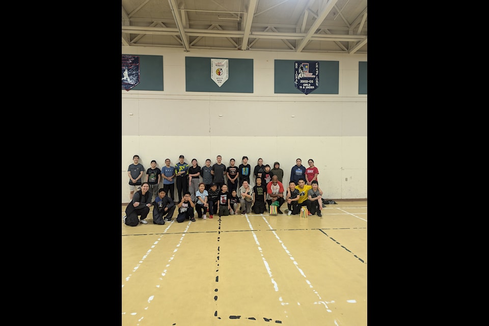 Wrestling Nunavut's Clyde River clinic, where youth and adults were invited to learn about the sport.
