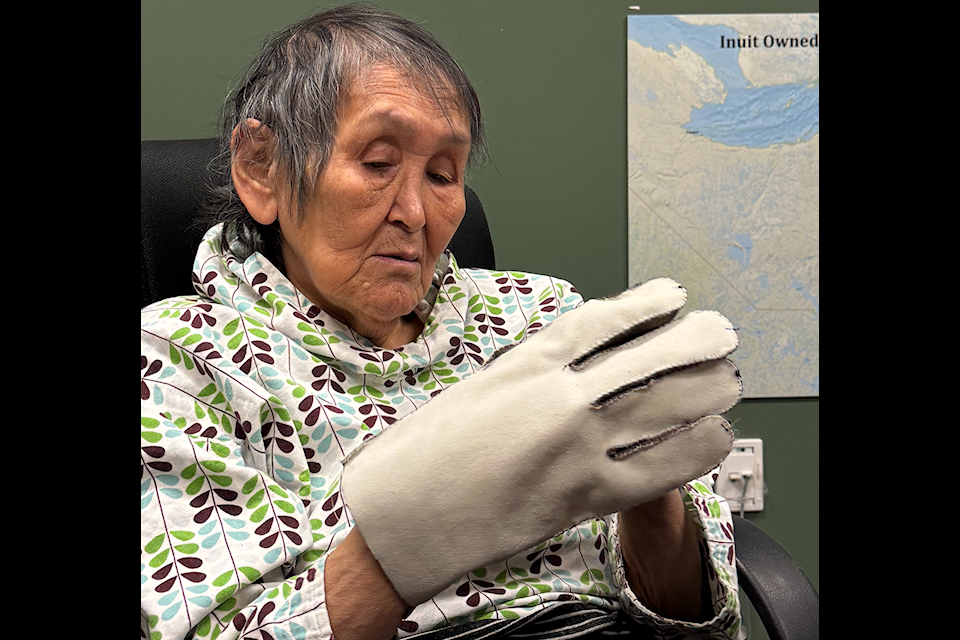 The Kitikmeot Inuit Association hired instructors like Mona Tiktalek to share the art of mitt and glove-making in Kugluktuk.