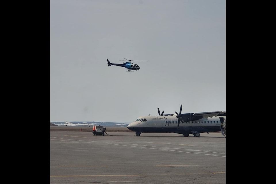 A helicopter was summoned to Rankin Inlet after four people were reported in trouble on the land on May 26.