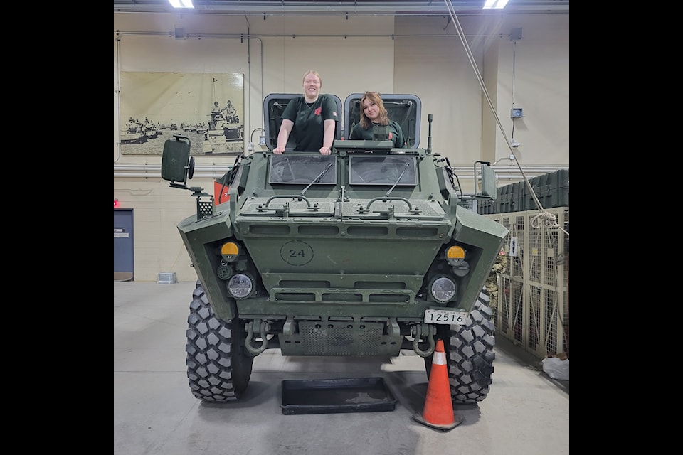 Kayalaaq Leishman-Brocklebank, left, and Paige Sammurtok-Amarok get to experience some genuine Canadian heavy metal during the Chesterfield Inlet Canadian Junior Rangers' recent trip to Toronto before taking a short break from the program this summer. 