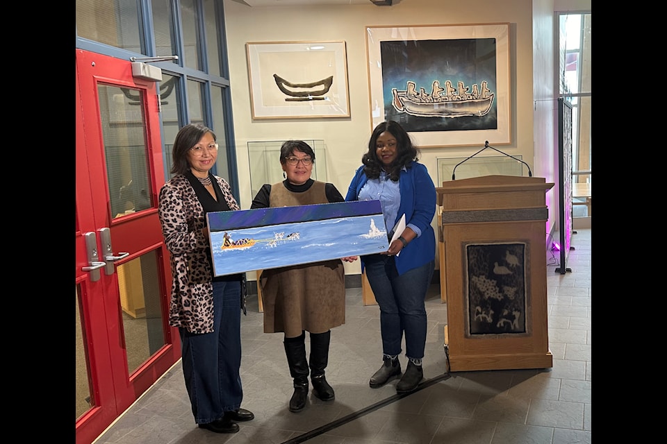 From left, Lucy Manniapik, Margaret Nakashuk and Adebola Kolewole.