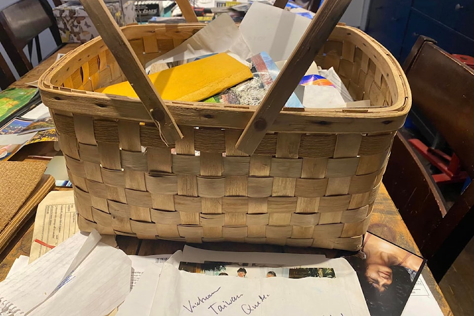 One Oak Bay resident hopes to reunite a basket full of memories found on the beach, with its owner.