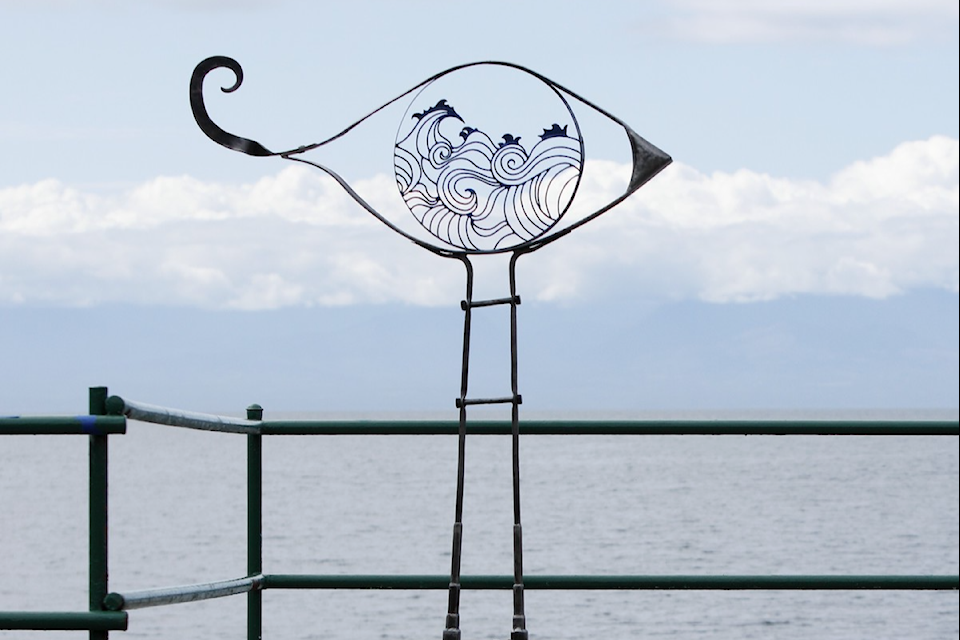 'Fine' is a sculpture currently on display in Oak Bay.