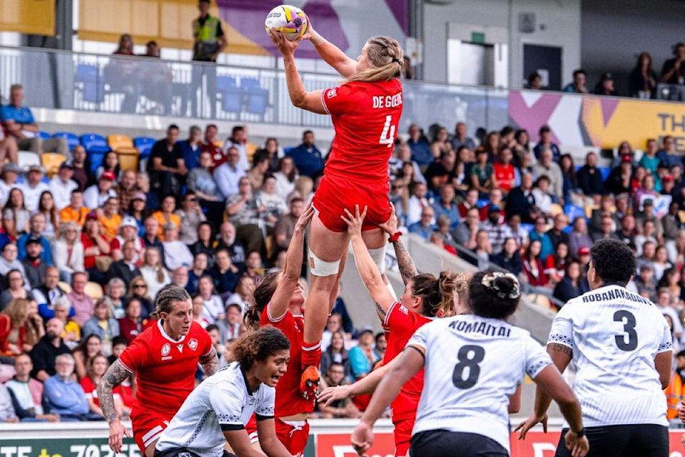 Alex de Goede rugby action