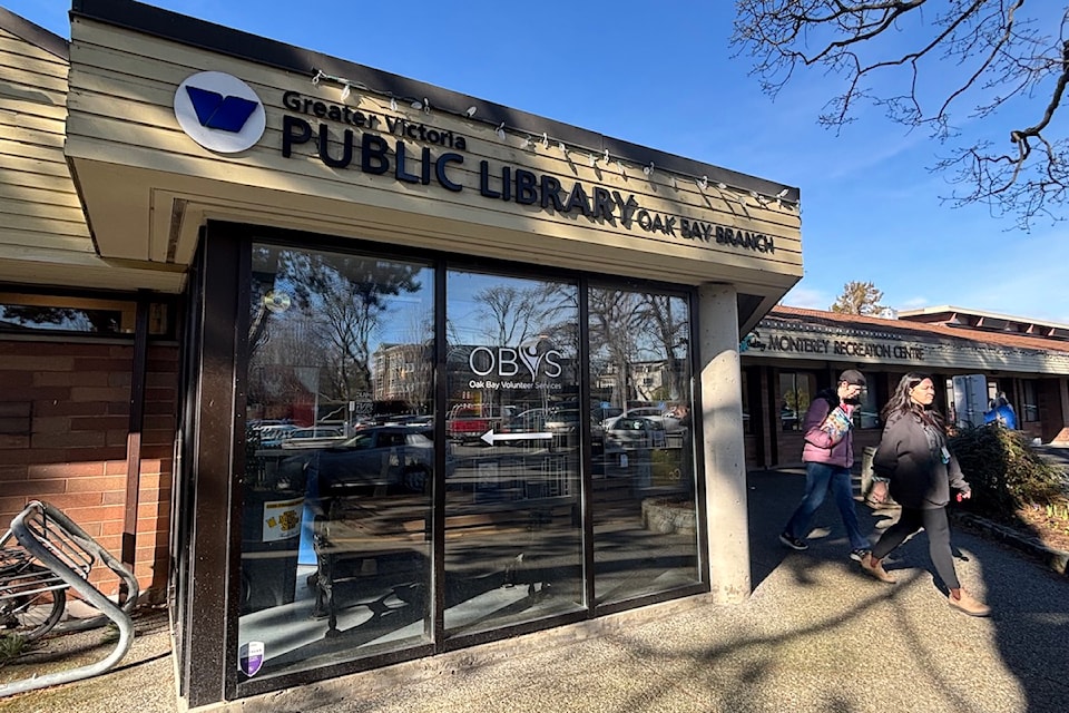 The Oak Bay branch of the Greater Victoria Public Library stands on Monterey Avenue.