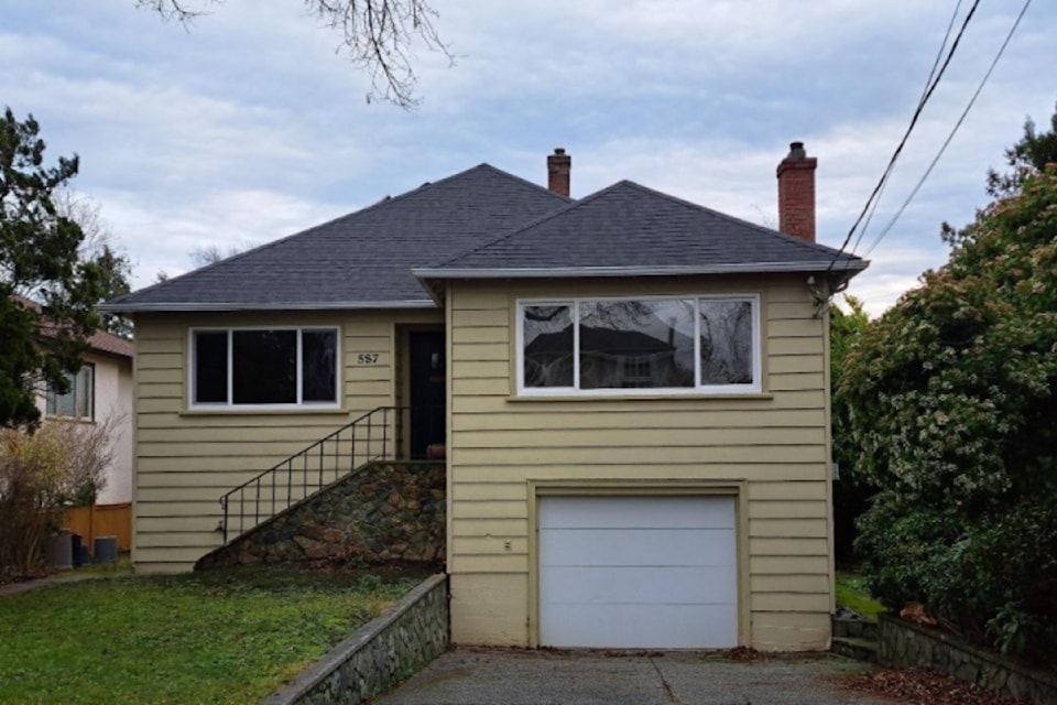 This Oak Bay bungalow is up for sale, delivery included, for 
$124,700, through Nickel Bros. a company known for its building moves. 