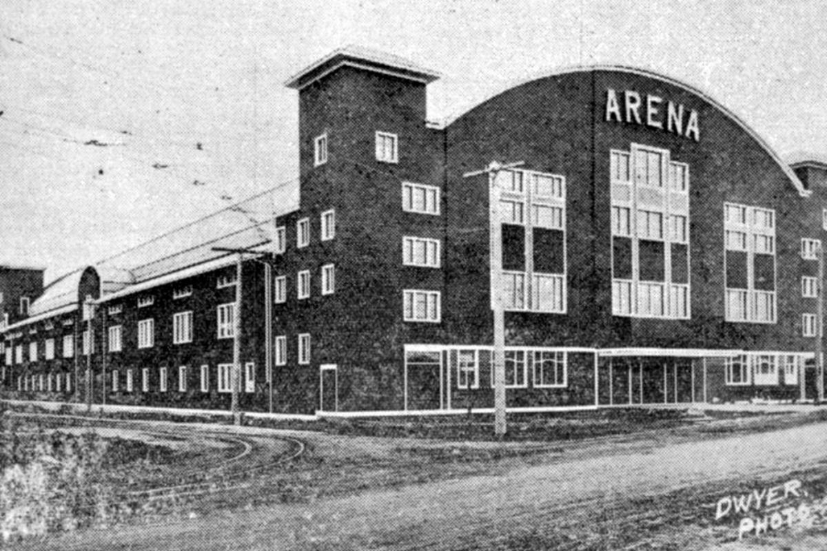 The 4,200-seat Patrick Arena was located at the corner of Cadboro Bay Road and Epworth Street in Oak Bay and was the world’s first purpose-built indoor artificial ice hockey rink.