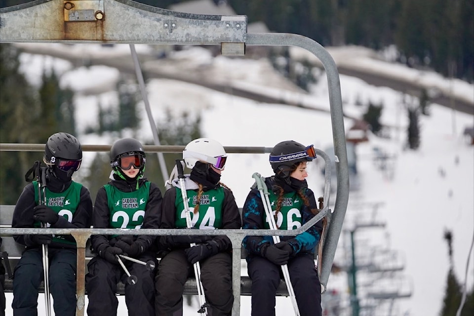 Members of the Oak Bay High Ski and Snowboard team boasts several podium finishes for 2025, including the provincial banner in girls and boys ski.