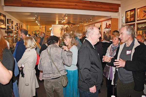 A large crowd turned out to the artist reception at eclectic gallery.